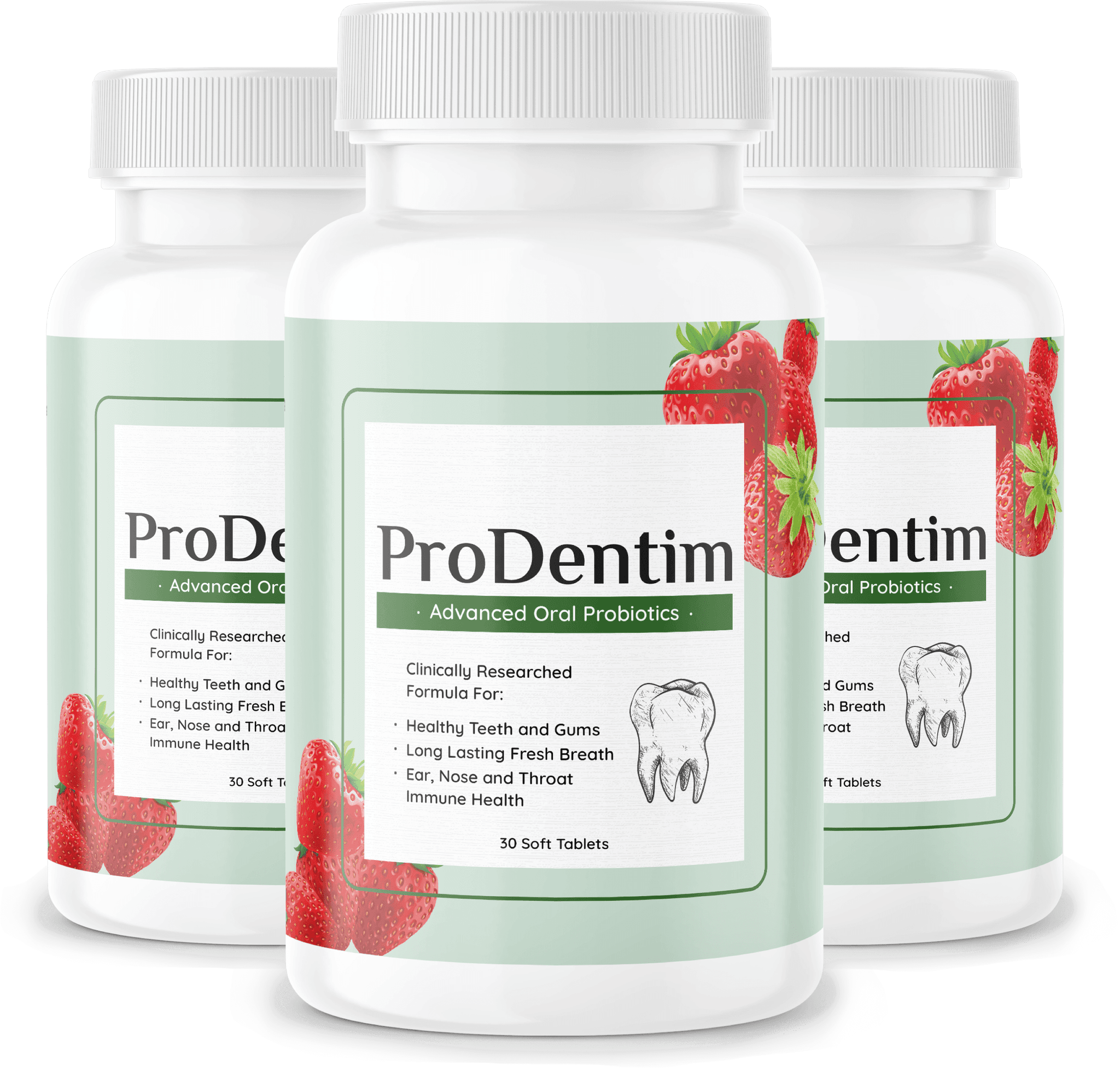 Three-bottle ProDentim package graphic supplied by the seller