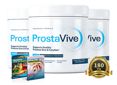 Three-bottle ProstaVive package graphic supplied by the seller